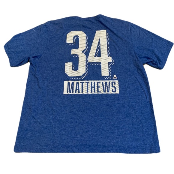 Toronto Maple Leafs Auston Matthews #34 Blue T-Shirt Men's L NHL Hockey - Picture 1 of 7